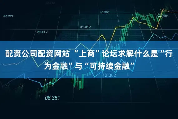 配资公司配资网站 “上商”论坛求解什么是“行为金融”与“可持续金融”